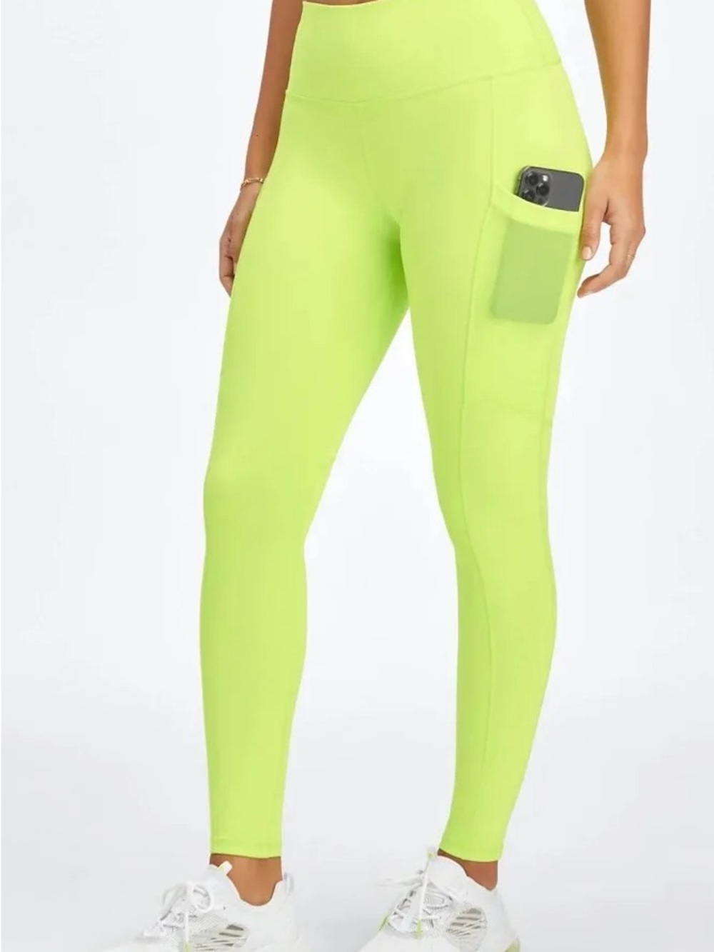 Fabletics Neon green High-Waist Pocket Leggings